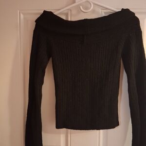 H&M Black Off-Shoulder Sweater
